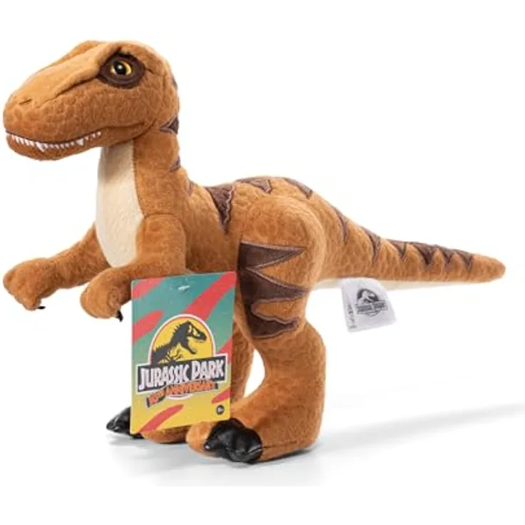 The Noble Collection Jurassic Park Collector Plüsch Velociraptor, Premium-Qualität, 25,4 cm hoch, Sammelstück, mehrere Stile
