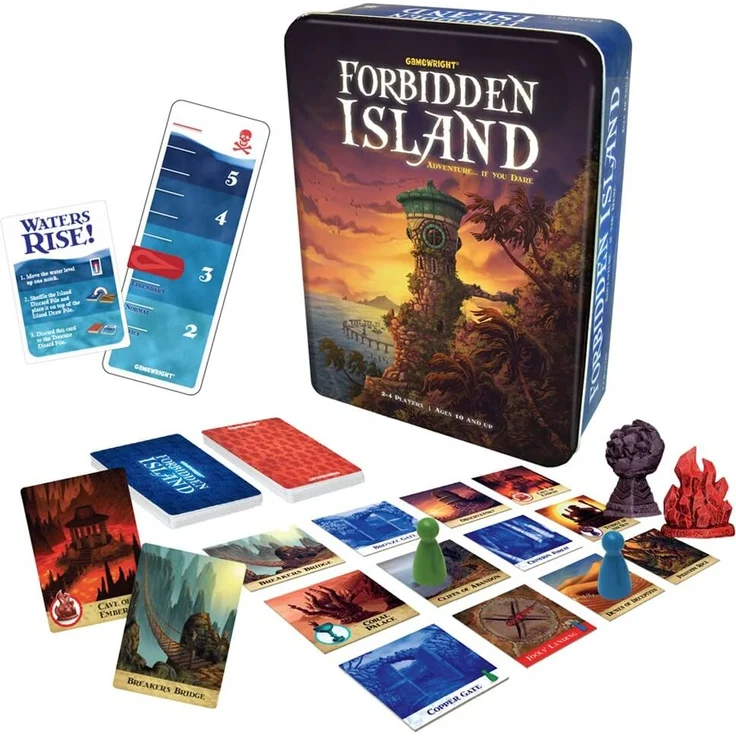 Gamewright Forbidden Island, Brettspiel für 2-4 Spieler, kooperatives Strategiespiel ab 10 Jahren