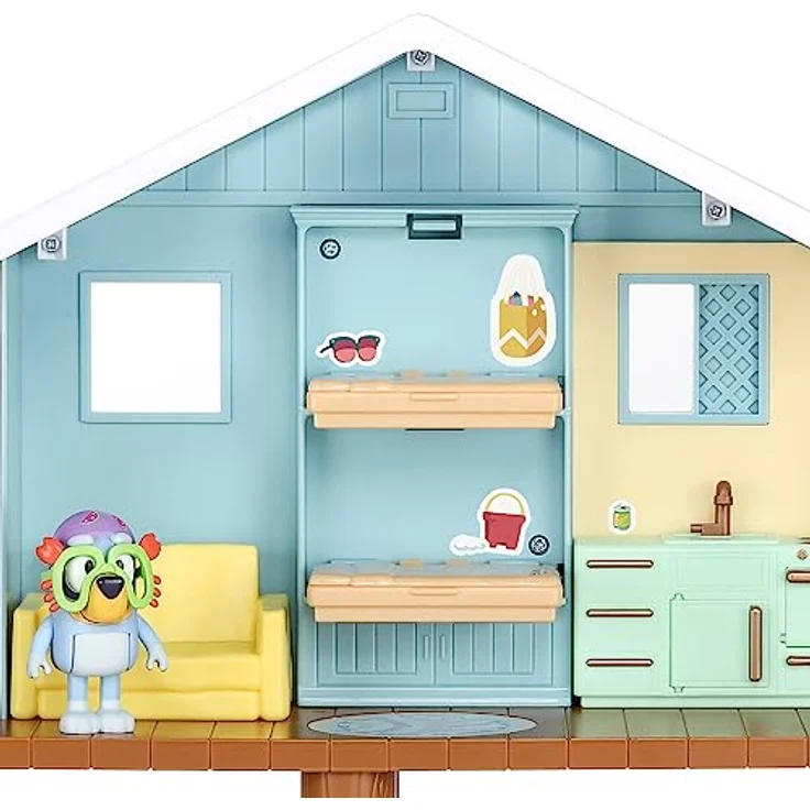 Moose Bluey Beach Cabin Playset, Spielzeughaus mit exklusiver Figur in Schutzbrille, hochwertig verarbeitet – Bild 8