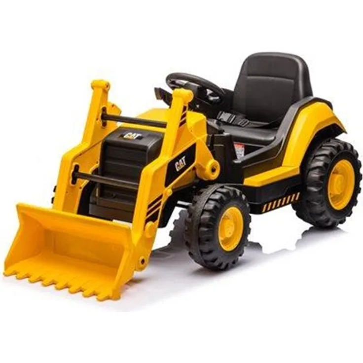 CAT Caterpillar Loader 12V Ride-On Vehicle, elektrisches Kinderfahrzeug mit Bluetooth, integrierten Lichtern und Geräuschen, gelb