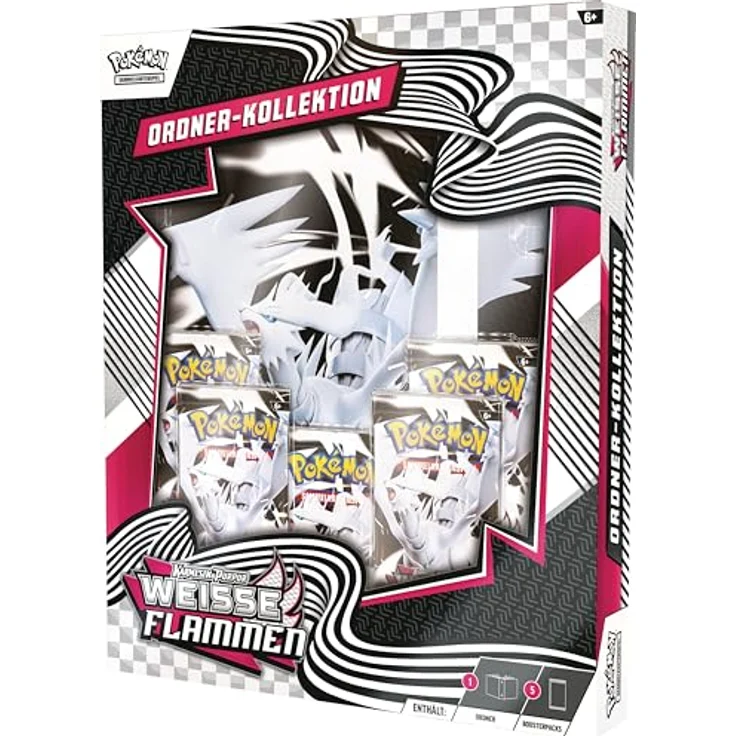 Pokémon Pokémon-Sammelkartenspiel: Ordner-Kollektion Karmesin & Purpur – Weiße Flammen, Reshiram-Ordner mit 5 Boosterpacks und Kartenliste – Bild 3