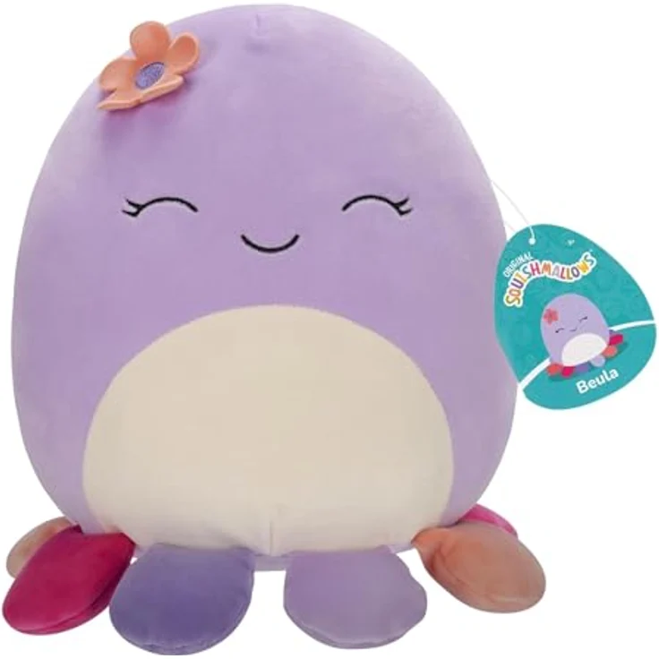 Squishmallows 25 cm Plüschtier Beula der Oktopus – Extrem zusammendrückbar, ultraweich, Oktopus-Design – Bild 1