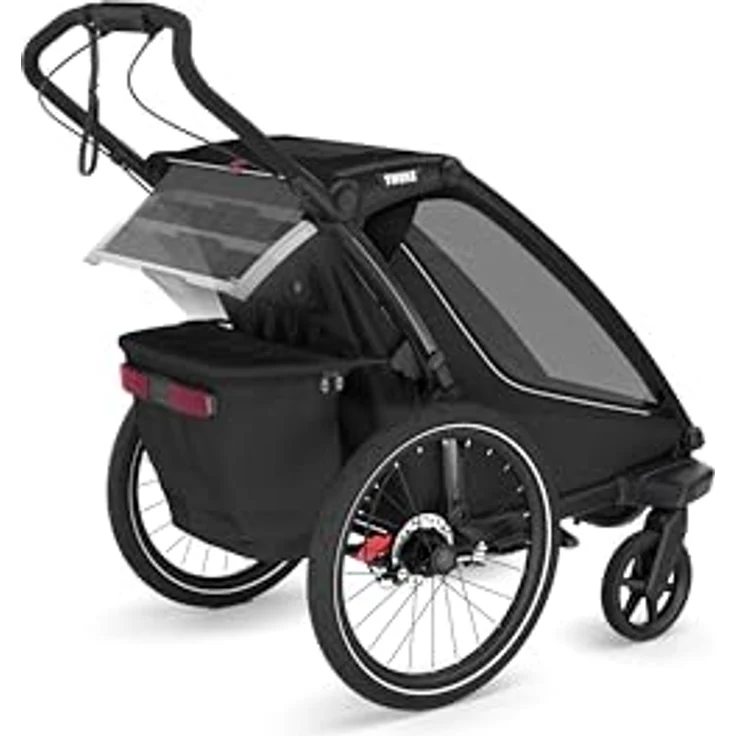 Thule Chariot Sport 2, Veloanhänger mit schneller Einhand-Umwandlung in Kinderwagen und sicherer Ein-Klick-Befestigung – Bild 4
