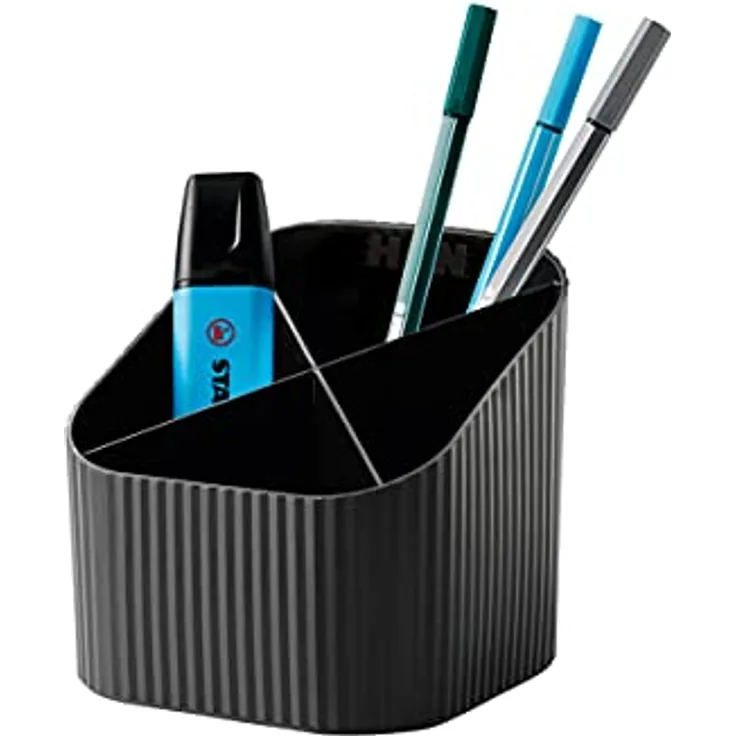HAN Schreibtischköcher Re-X-LOOP – say yes to 100% recycled, modernes, junges Design für alle Schreibtischutensilien, schwarz, 17238-913