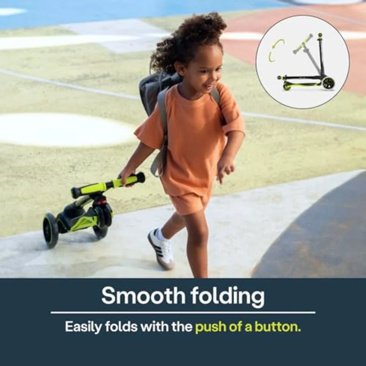 smarTrike Kinderroller Xtend Scooter - Lime, für Kinder ab 3 bis 12 Jahren, bis 50 kg belastbar, verstellbarer Lenker, LED-Beleuchtung, kugelgelagerte Räder – Bild 5