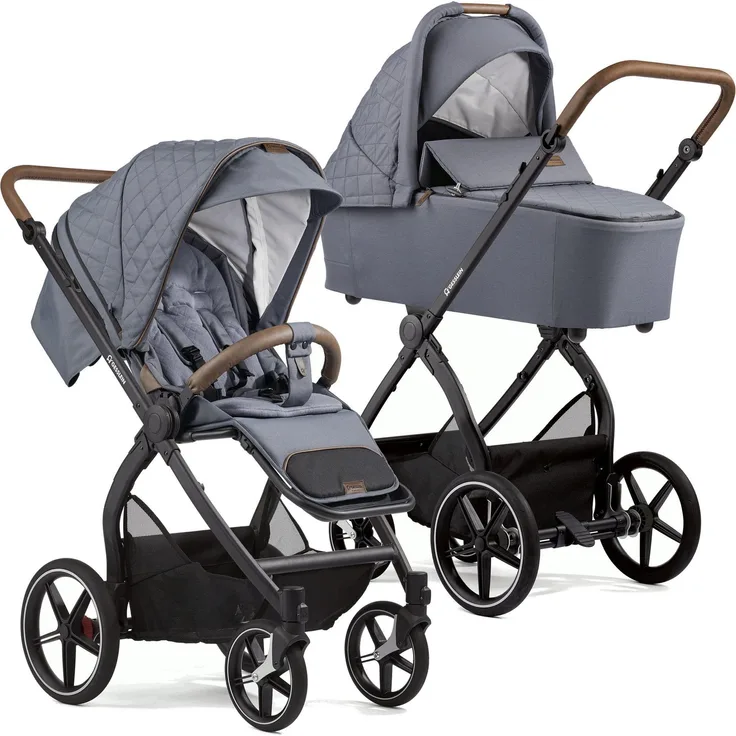 Gesslein FX4 Swing 2in1, Kombikinderwagen-Set inkl. Babywanne Panorama Lyx, 10 kg leicht, mit umfangreichem Zubehör