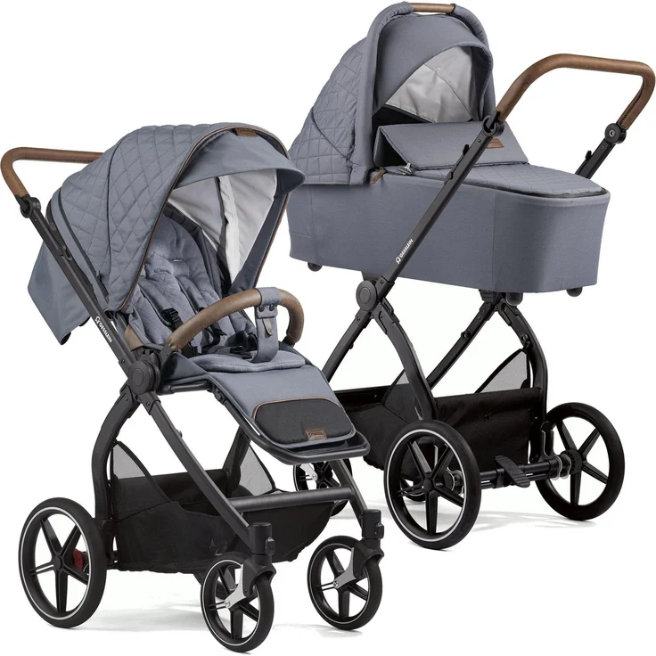 Gesslein FX4 Swing 2in1, Kombikinderwagen-Set inkl. Babywanne Panorama Lyx, 10 kg leicht, mit umfangreichem Zubehör