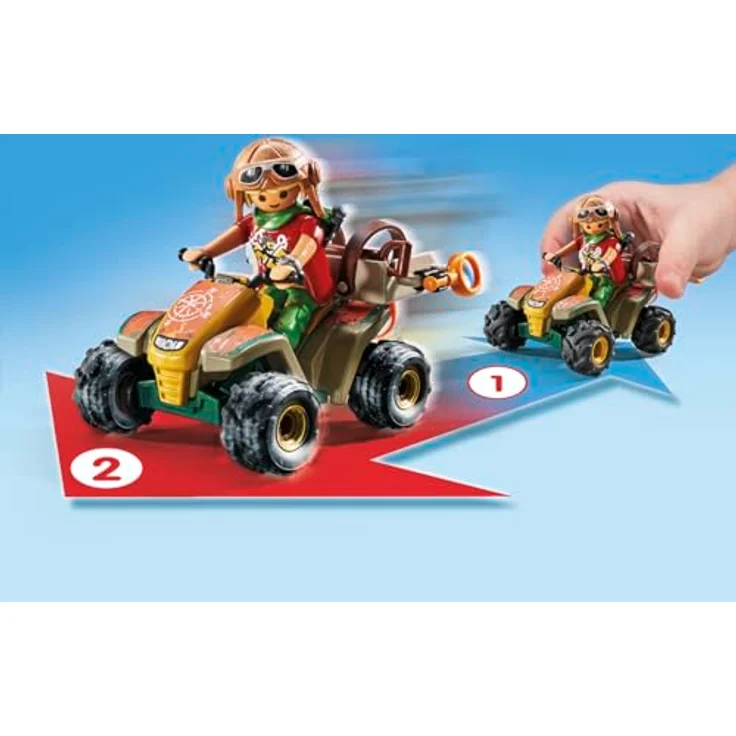 PLAYMOBIL 71454 Schatzsuche im Dschungel Spielset, inklusive Quad, Schatzkarte und 2 Figuren, Mehrfarbig – Bild 4
