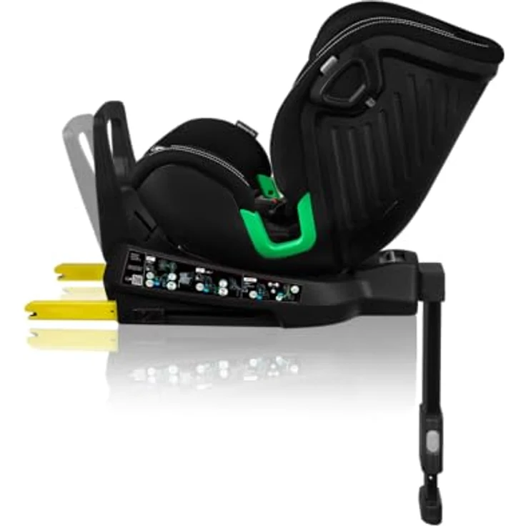 lionelo Autokindersitz Harmony I-Size, 360° drehbar, ISOFIX, Gürtelalarm, ab Geburt bis 12 Jahre, Bambusstoff, (Set) – Bild 3