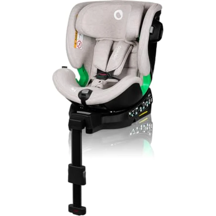 lionelo Autokindersitz HARMONY I-SIZE, ab Geburt bis 12 Jahre, 0-36 kg, (Set), Basis 360'/ISOFIX/i-Size/Gürtelalarm, Bambusstoff, viele Annehmlichkeiten – Bild 3