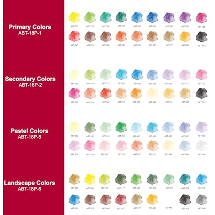 TOMBOW Filzstift, Aquarellierbarer Fasermaler mit zwei Spitzen, 18er-Set, Pastellfarben – Bild 8