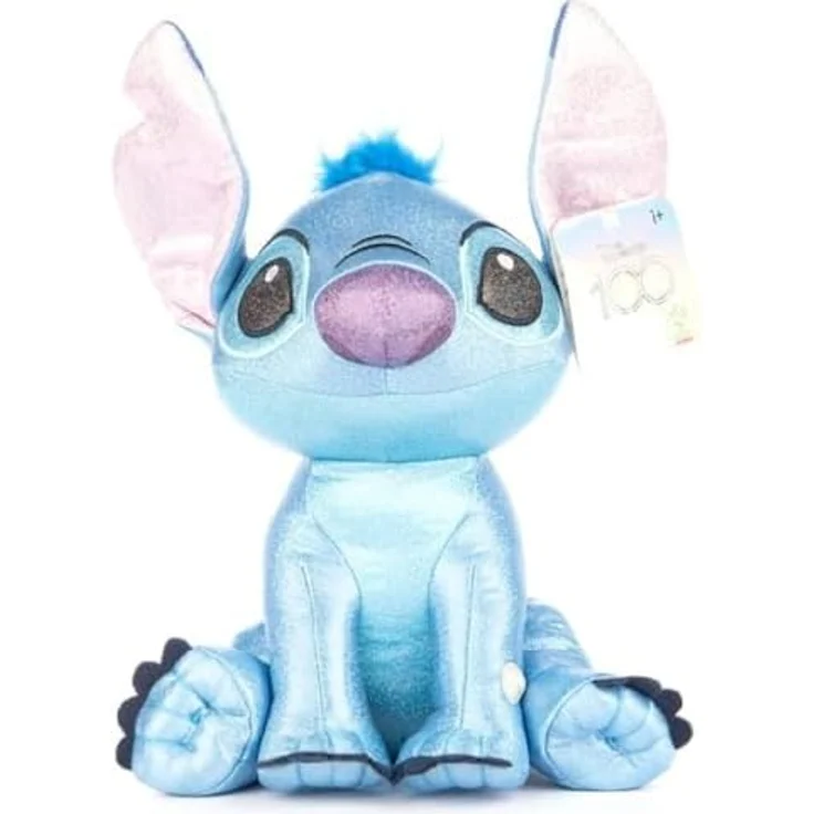 Play by Play Disney Stitch Glitter Kuscheltier mit Sound - Lilo und Stitch - Hellblau - Höhe 28 cm – Bild 1
