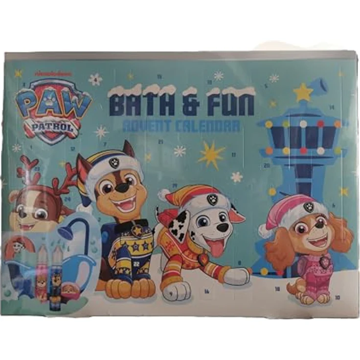 PAW PATROL Adventskalender Bath & Fun, Überraschungskalender mit Badespaß und Pflegeaccessoires für PAW Patrol Fans – Bild 2