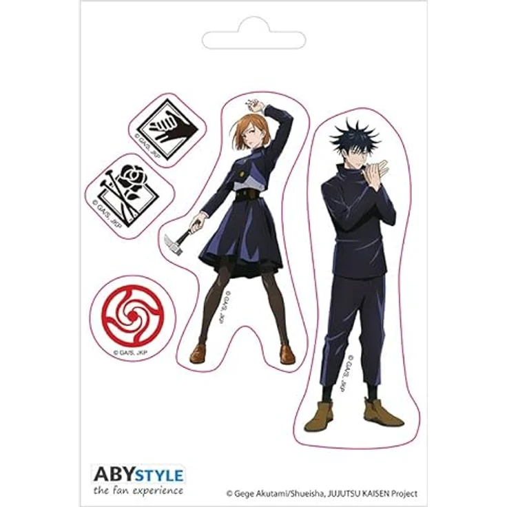 ABYstyle JUJUTSU KAISEN Sticker Set, 2 Bögen mit 16x11 cm, Tokyo Jujutsu High Motive – Bild 2