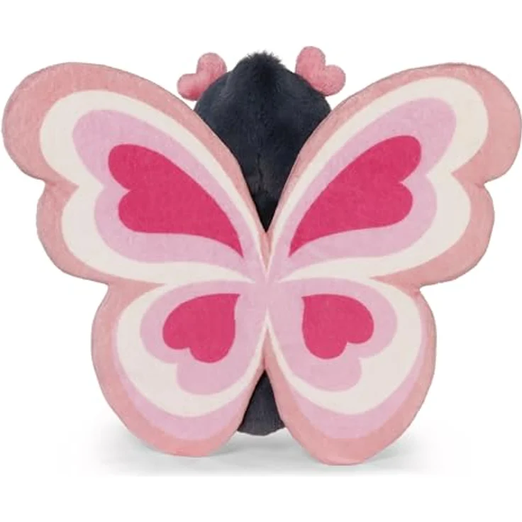 Nici Kuscheltier Love Schmetterling, 21 cm, plüschig in Grau-Rosa, abnehmbare Flügel, Geschenkbox, aus recyceltem Material – Bild 3
