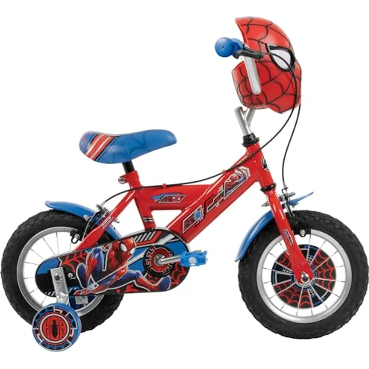 Huffy Spiderman 12" Kinderfahrrad 3-5 Jahre - Rot, mit Lenkerverkleidung, Lichtern und Geräuschen – Bild 3