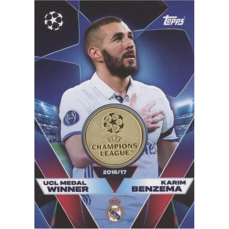 Topps UCLW-KB Karim Benzema Relic Card, UCL-Medaillengewinner, Champions League Saison 2025/26, Real Madrid – Bild 1