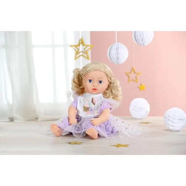 Baby Annabell lila Tütükleid, Puppenkleid mit Tüll und Sternen für 43 cm Puppen, 710296 Zapf Creation – Bild 4