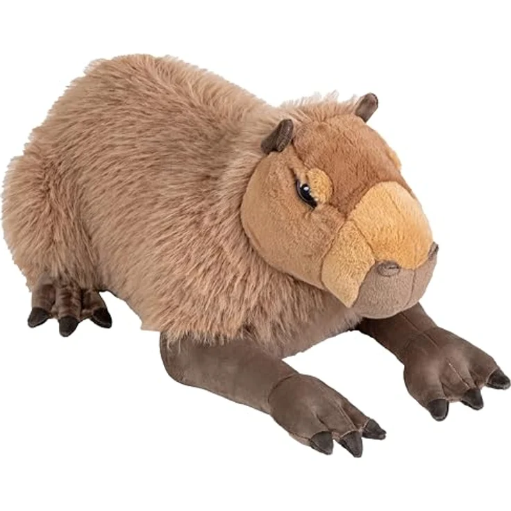 Wild Republic Cuddlekins Eco Jumbo Capybara, Plüschtier 76 cm, umweltfreundlich, detailreiche Stickerei