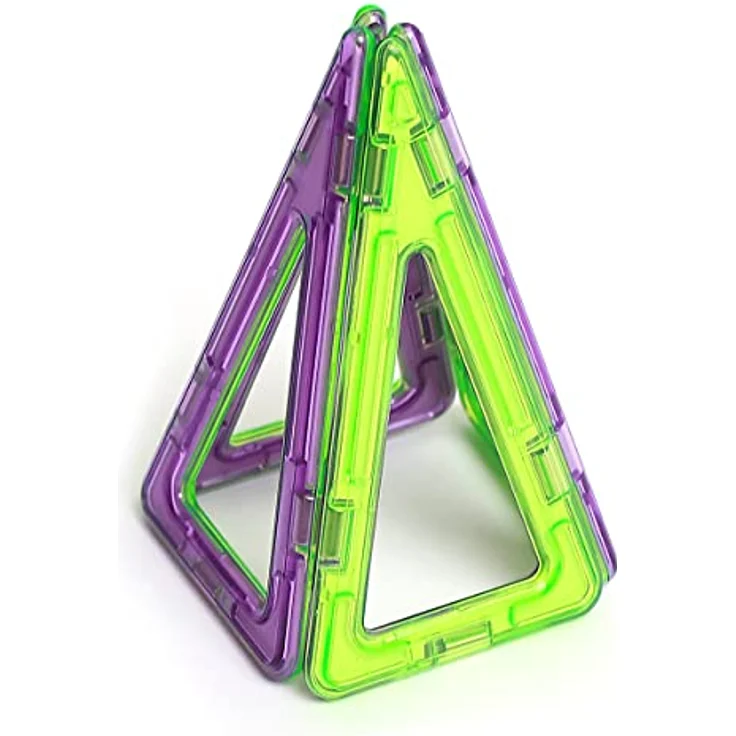 MK MAGNIKON Magnetische Bausteine Ersatzset, Gleichschenklige Dreiecke, Kindergarten Spielzeug, für Kinder ab 3 Jahren, Montessori Konzept, kreatives Baumaterial – Bild 4