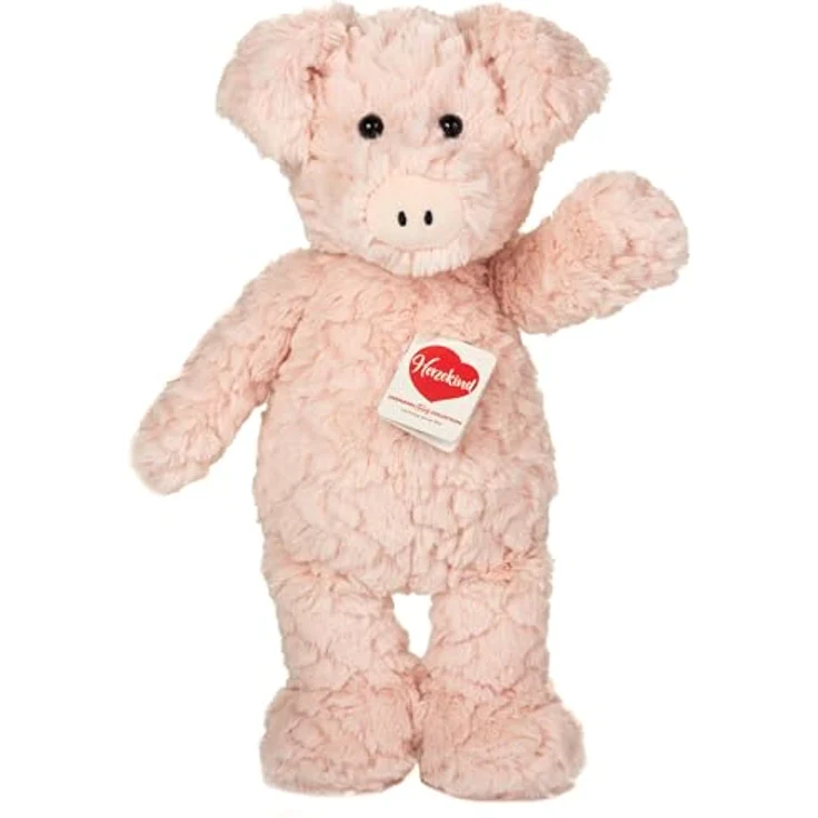 Teddy-Hermann Teddy Hermann Schwein Hedi, Plüsch Kuscheltier 32 cm, sanftes Rosa mit Schlappohren – Bild 5