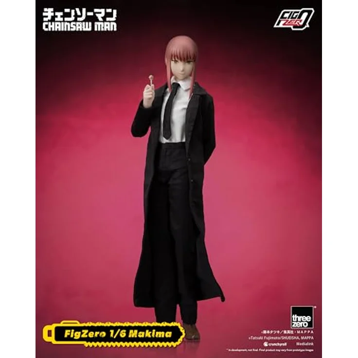threezero Chainsaw Man: FigZero Makima Actionfigur im Maßstab 1:6, mit maßgeschneiderter Public Safety Devil Hunters Uniform, zwei Gesichtsplatten und umfangreichem Zubehör – Bild 3