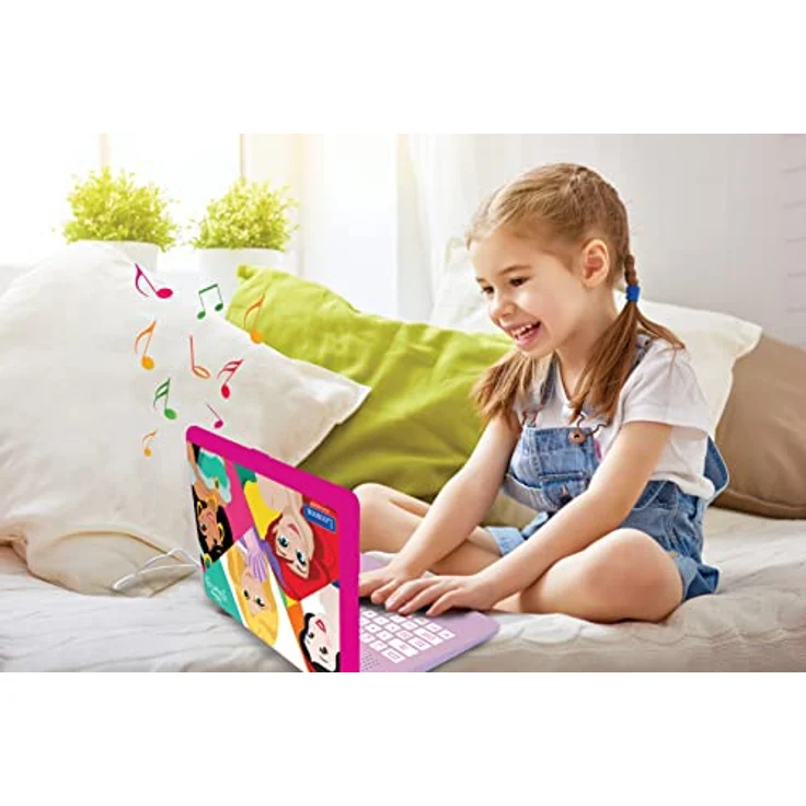 Lexibook JC598DPi3 Disney Princess-Zweisprachiger Laptop für Bildungszwecke Englisch und Deutsch, 124 Aktivitäten, Mathematik, Logik, Musik, Uhr, Spiele-Spielzeug für Mädchen, Rosa – Bild 8