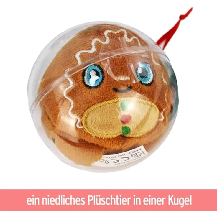 BEMIRO 12 Stück Weihnachten Kuscheltier in Kugel - im Display – Bild 2