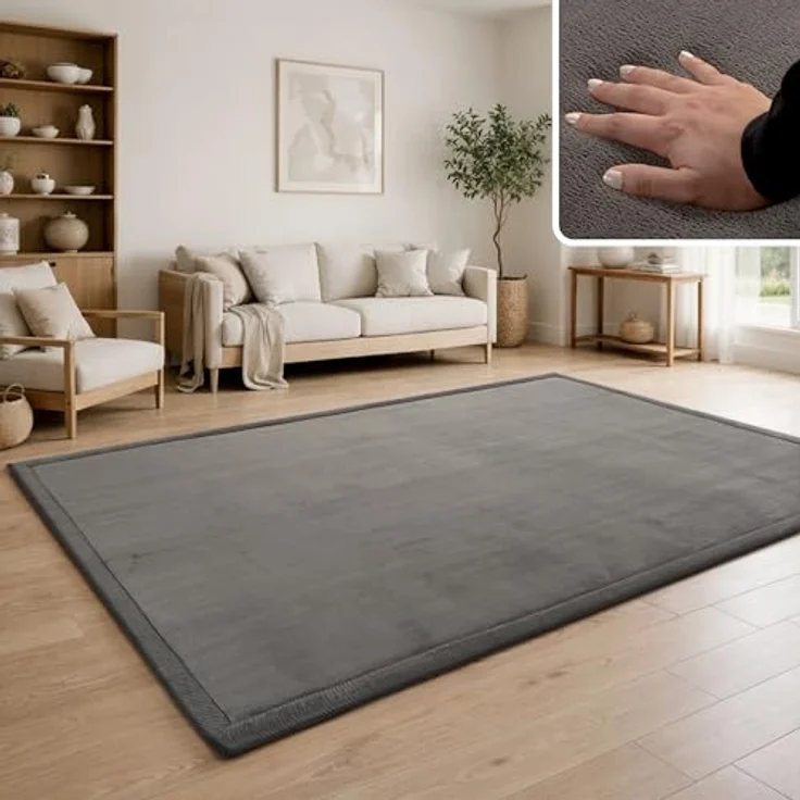Paco Home Kinderteppich Anthrazit, 140x200 cm, weiche Krabbelmatte für Jungen und Mädchen, rutschfest und schadstoffgeprüft – Bild 2