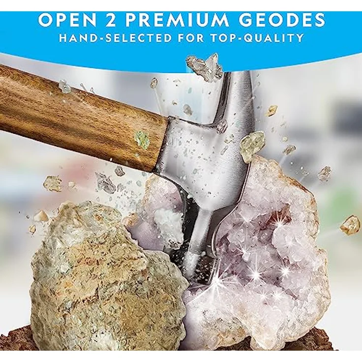 NATIONAL GEOGRAPHIC Edelsteine und Fossilien Set - 200-teiliges Set mit Geoden und Echten Fossilien -Rosenquarz Jaspis Aventurin - Viele Weitere Kristalle und Edelsteine für Kinder – Bild 5