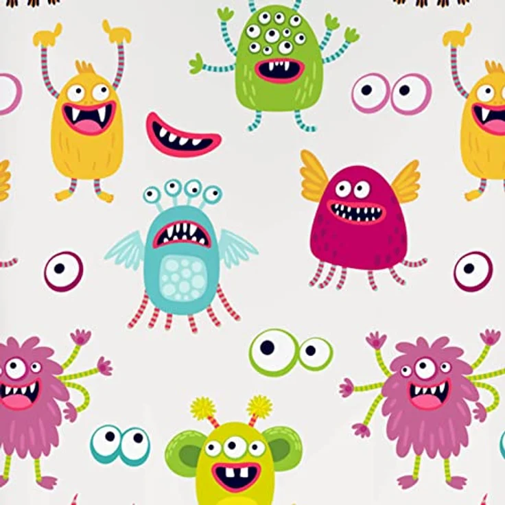 ESPiCO Bettwäsche Trendy Bedding Monster Ungeheuer Kreaturen Wesen Aliens Baumwolle Renforcé, 135x200 cm, Helles Design – Bild 4