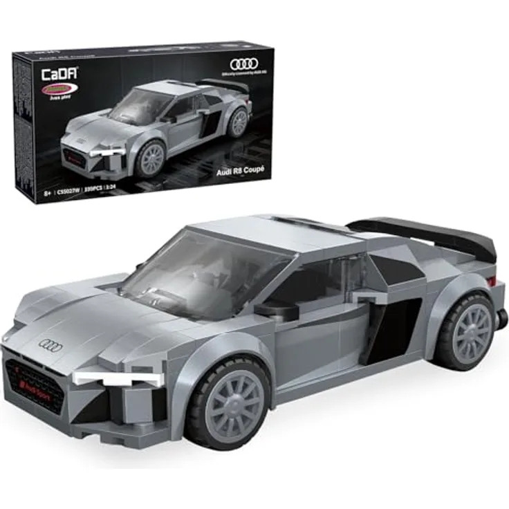 JAMARA CADA Audi R8 Coupé 1:24, Spielzeug Modellauto aus 199 Klemmbausteinen, detailgetreues Design, für Kinder ab 8 Jahren, Geschenkidee Jungen und Mädchen