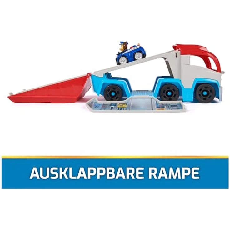 Spin Master Paw Patrol Pup Squad Patroller, Spielzeug-Transporter mit Chase-Fahrzeug und Fahrzeugabschussrampe, 25 cm lang – Bild 4