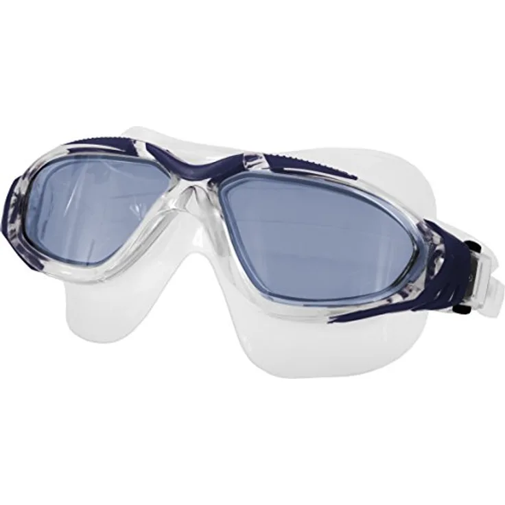 Aqua Speed® Bora Schwimmbrille Goggle Sicherheitsglas AntiFog UV, Farbe:Blau - blau getönte Gläser