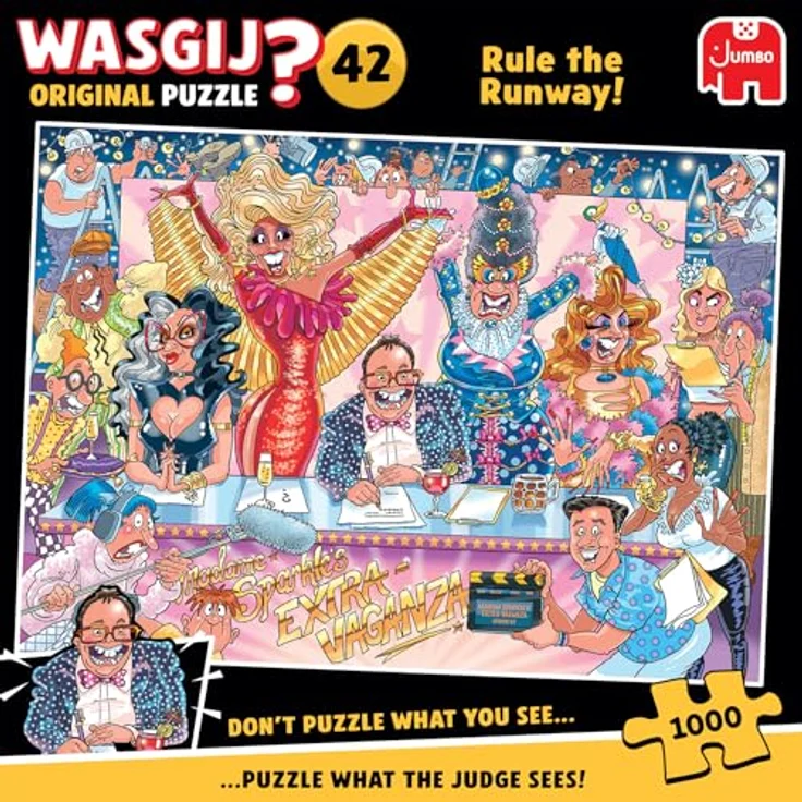 Wasgij Original 42 Rule The Runway!, Puzzle mit 1000 Teilen und glamourösem Drag Queens Thema – Bild 2