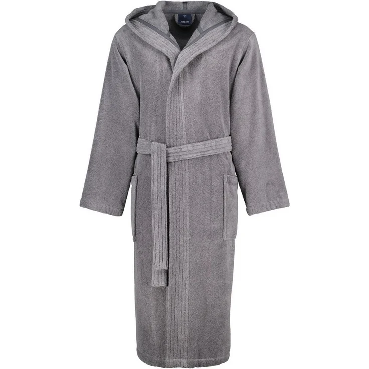 JOOP! Herrenbademantel 1648 Kapuze Frottier, 100% Baumwolle - Extraflauschig und hautfreundlich, Uni-Design (S, M, L, XL)