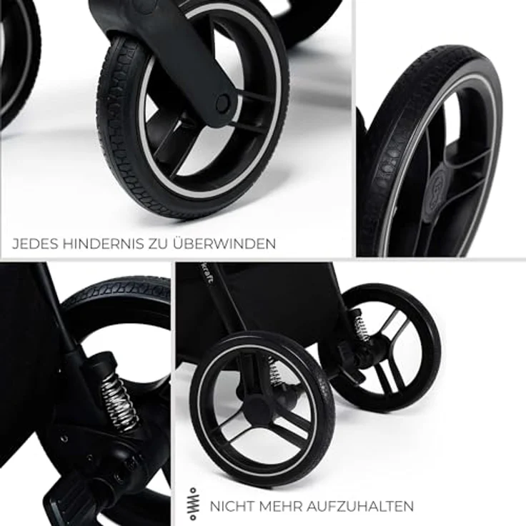 Kinderkraft NEA 2 Buggy, von Geburt bis 22 kg, mit Liegeposition, UPF50+, extrem leicht, dunkelgrau – Bild 5