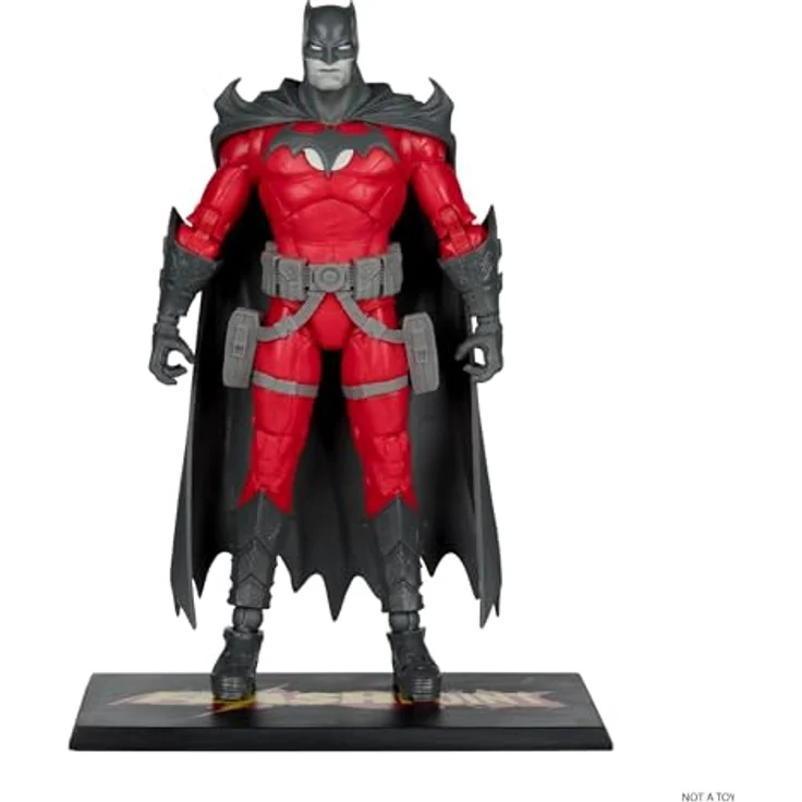 McFarlane DC Multiverse Action Figure Batman (Flashpoint) Black & White Accent Edition, 18 cm mit Zubehör und Base – Bild 2