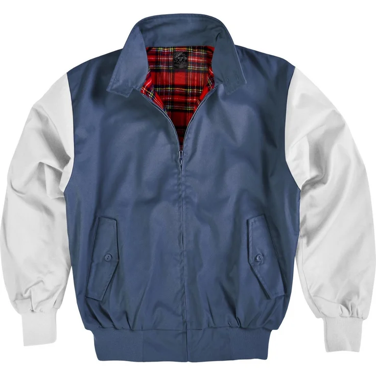 normani Blouson Herren Harrington Jacke Retro Blouson English Style mit kariertem Innenfutter Karofutter, windfest und wasserabweisend, rot