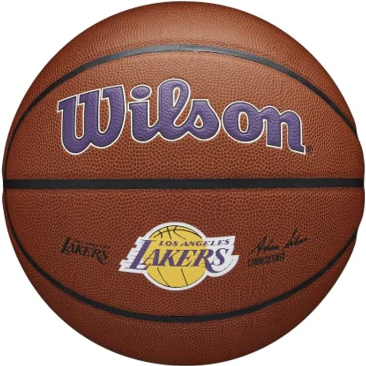 Wilson Basketball TEAM ALLIANCE, LOS ANGELES LAKERS, Indoor/Outdoor, Mischleder, Größe: 7 – Bild 1