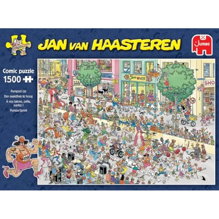 Jan van Haasteren Ein Pfennigabsatz zu hoch, 1500 Teile Puzzle für Erwachsene, umweltfreundlich aus 100% recyceltem Karton – Bild 3