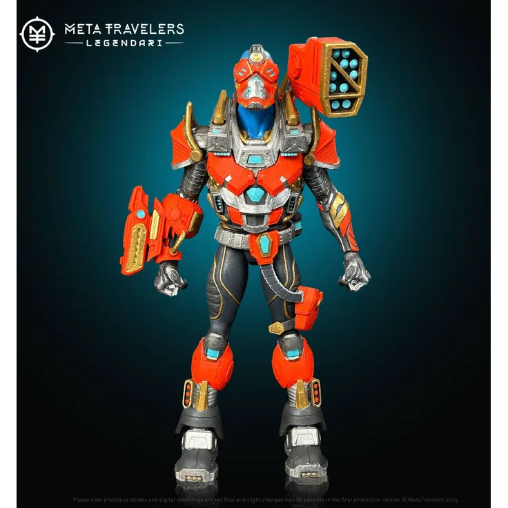 MetaTravelers Legendari Actionfigur 1/10 Nekzus, detailreiche Figur mit Zubehör, 18 cm