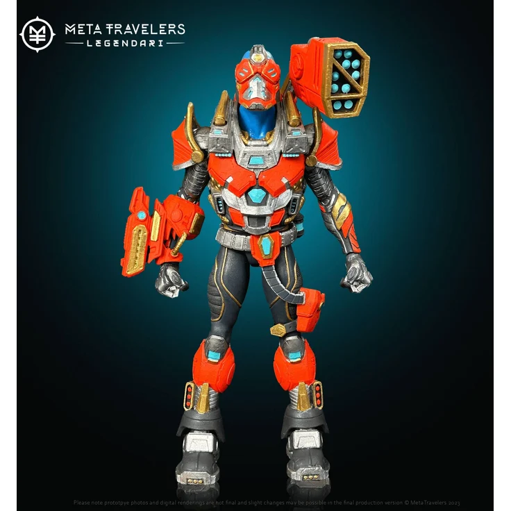 MetaTravelers Legendari Actionfigur 1/10 Nekzus, detailreiche Figur mit Zubehör, 18 cm