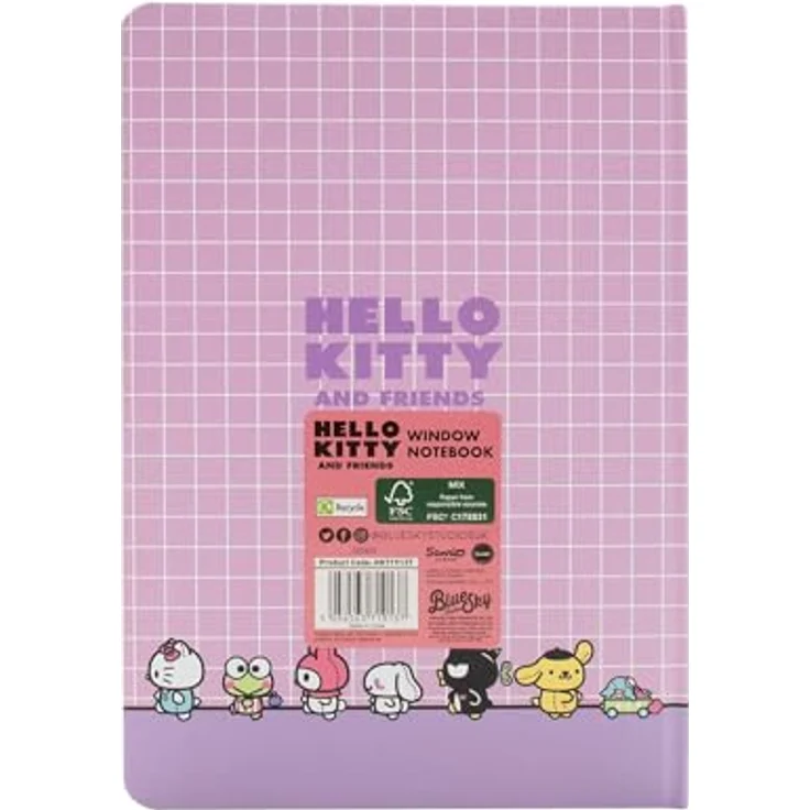 BlueSkyStudios Sanrio Notizbuch Hello Kitty A5, farbiges Sammelnotizbuch mit hochwertigem Design – Bild 3