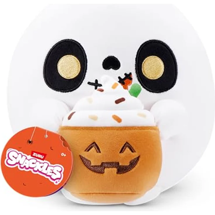 Snackles Halloween Serie 1, 20 cm Plüschspielzeug (Raven) von ZURU, mit Snack-Accessoire und Ghost with Pumpkin Drink – Bild 1