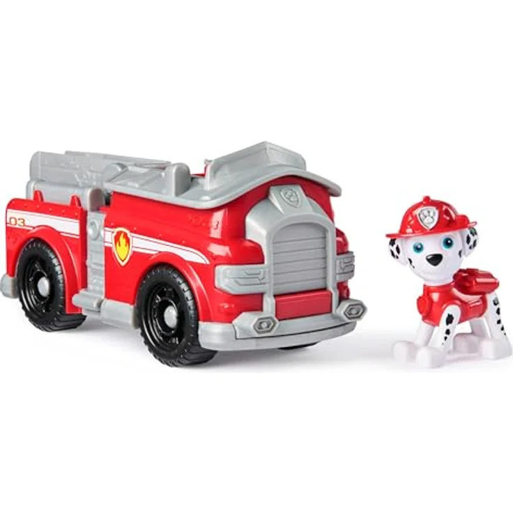 Spin Master PAW Patrol Spielzeug-Auto Marshall, Feuerwehrfahrzeug aus recyceltem Kunststoff, mit Figur im Standard-Maßstab – Bild 4