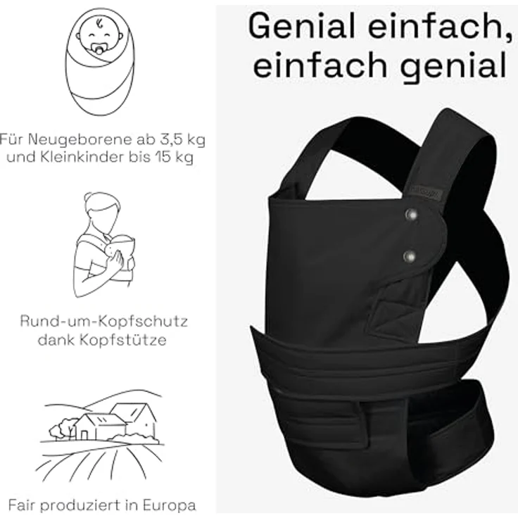 marsupi classic 2. 0 (Farbe: Schwarz / Größe: XL) – Bild 4
