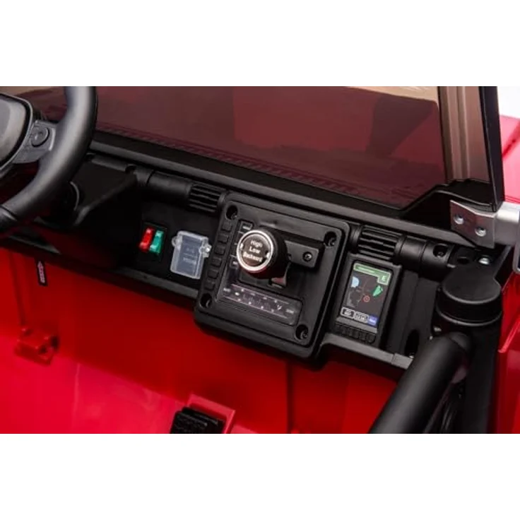 Beneo Elektrisches Kinderauto Toyota FJ Cruiser XXL, Zweisitzer mit 4x4 Antrieb, rot, Tragbare Lithiumbatterie, Hinterradfederung, 2,4 GHz Fernbedienung, MP3-Player mit Bluetooth, LED-Lichter – Bild 4