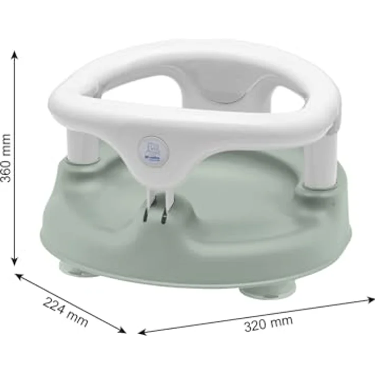 Rotho Babydesign Badewannensitz, vielseitig für Badewanne und Dusche, grün weiß, geeignet für Kinder ab 7 Monaten bis 13 kg – Bild 2