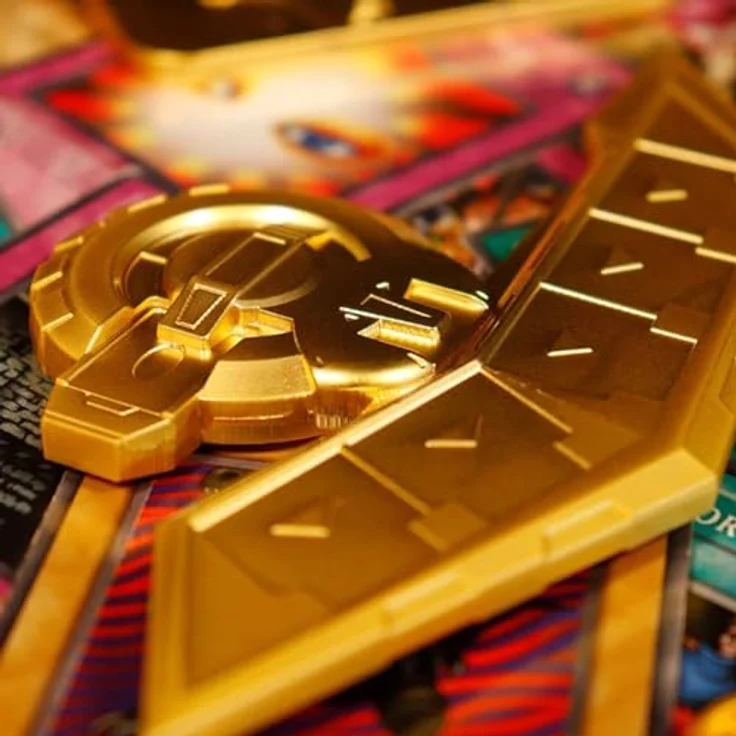 Fanatic Yu-Yu-Gi-Oh! 24K Gold Plated Duel Disk Mini Replica, 18 cm, limitierte Edition mit Ständer (1.996 Stück) – Bild 5